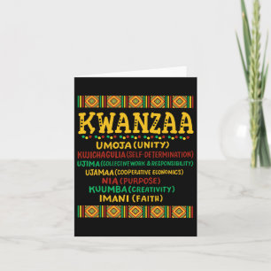 Kwanzaa Christmas African American 7 Principles Me Card