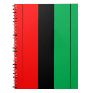 Kwanzaa Colors Red Black Green Stripes Pattern Notebook
