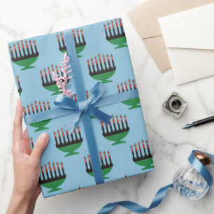 Kwanzaa Colours Kinara Wrapping Paper