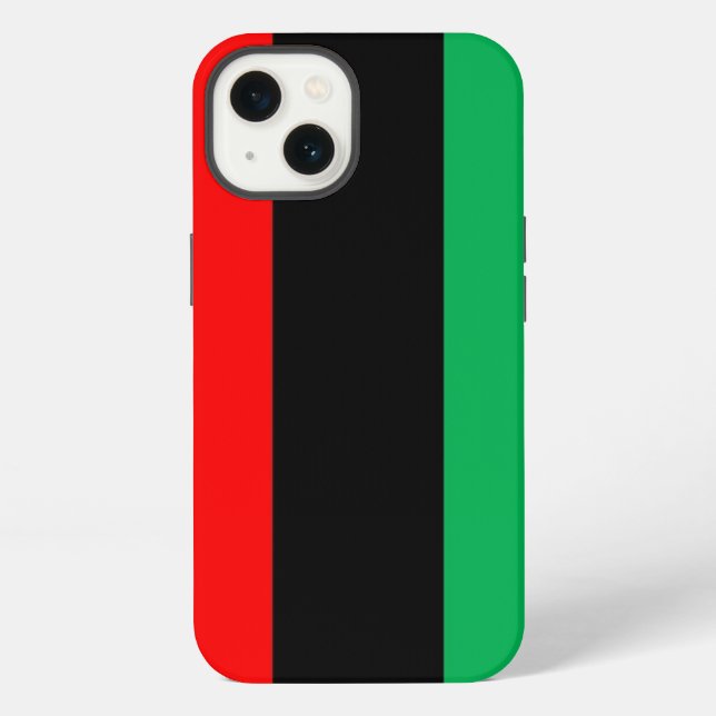 Kwanzaa Colours Red Black Green Stripes Pattern iPhone Case (Back)