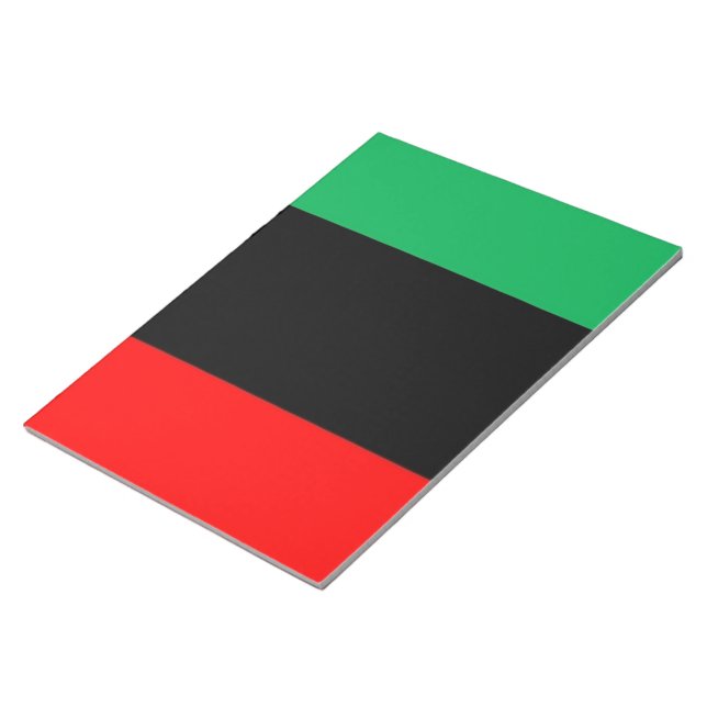 Kwanzaa Colours Red Black Green Stripes Pattern Notepad (Angled)