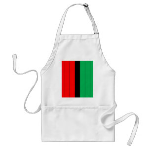 Kwanzaa Colours Red Black Green Stripes Pattern Standard Apron