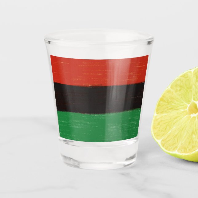 Kwanzaa Colours Shot Glass (Front)