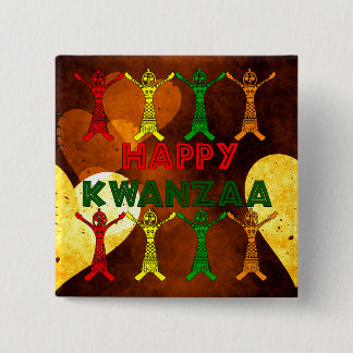Kwanzaa Dancers 15 Cm Square Badge