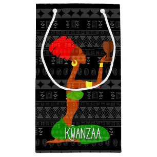 Kwanzaa Dancers and Unity Cup African American Small Gift Bag