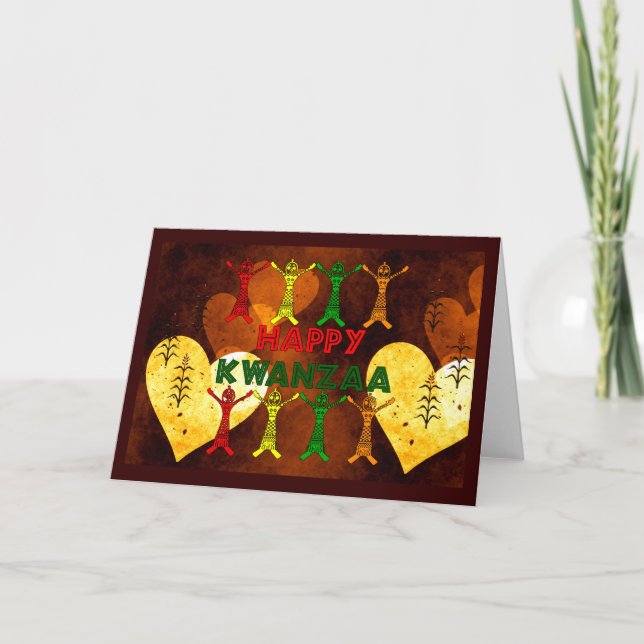 Kwanzaa Dancers Holiday Card (Front)