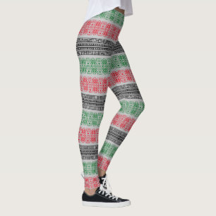 Kwanzaa Flag Patterns Leggings