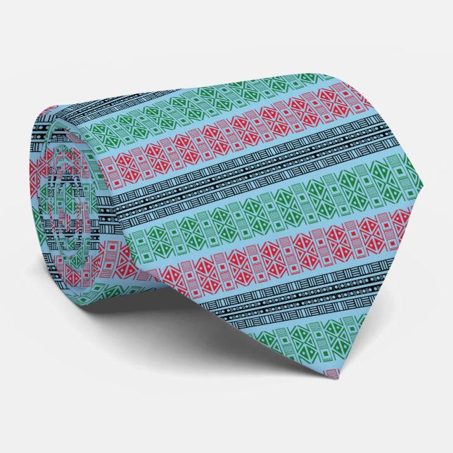 Kwanzaa Flag Patterns Tie (Rolled)