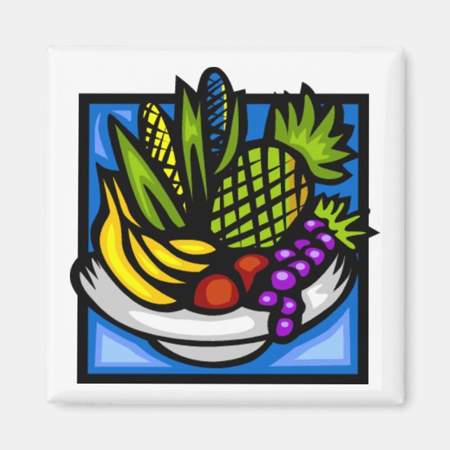 Kwanzaa Fruit Bowl Magnet by SRF (Front)