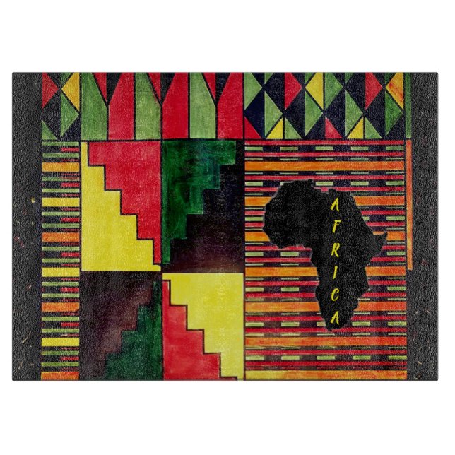 Kwanzaa Glass Cutting Board (Front)