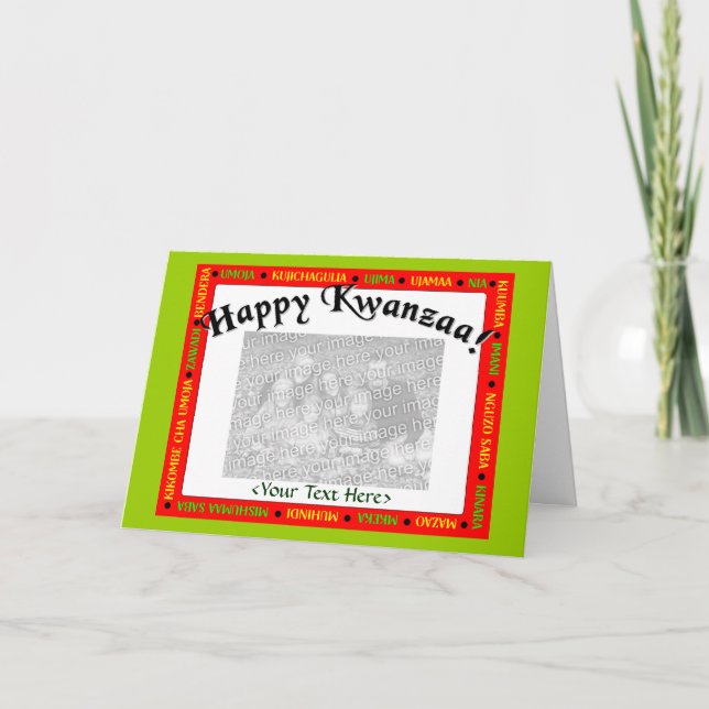 Kwanzaa Greeting Card Template (Front)