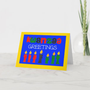 Kwanzaa Greetings Card with Candles
