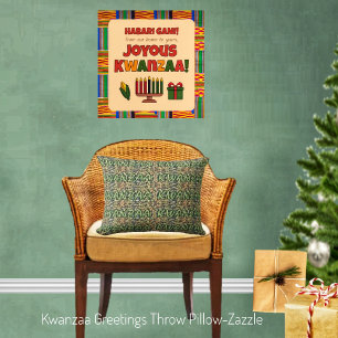 Kwanzaa Greetings Cushion