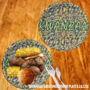 Kwanzaa Greetings Paper Plate