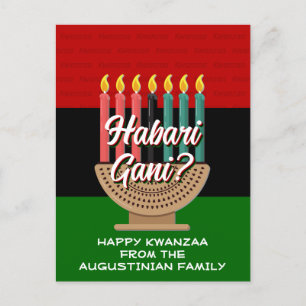 Kwanzaa HABARI GANI Holiday Postcard