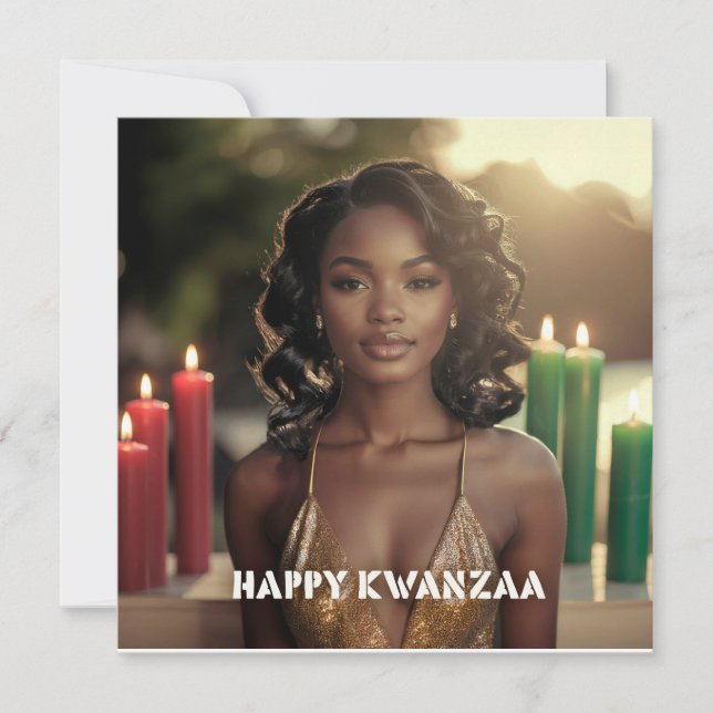 KWANZAA - HAPPY KWANZAA -  INVITATION (Front)