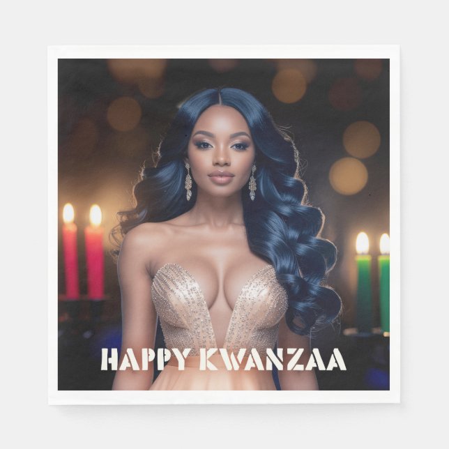 KWANZAA - HAPPY KWANZAA NAPKIN (Front)