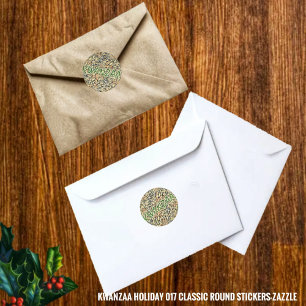 Kwanzaa Holiday 017 Classic Round Sticker