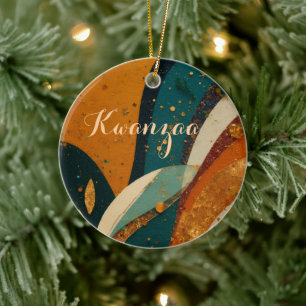 Kwanzaa Holiday Elegance Ceramic Tree Decoration