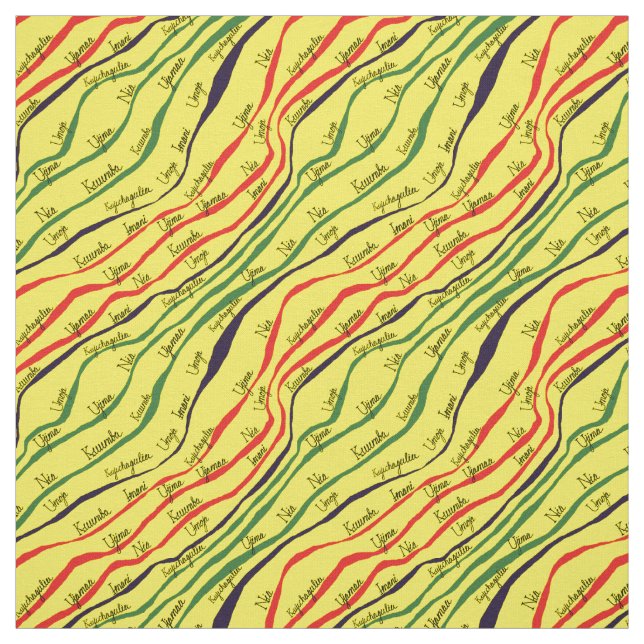 Kwanzaa Holiday Patterns Fabric (Swatch)