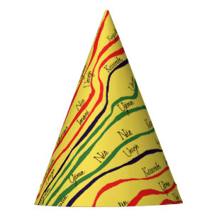 Kwanzaa Holiday Patterns Party Hat