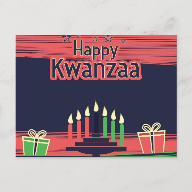 Kwanzaa  holiday postcard (Front)