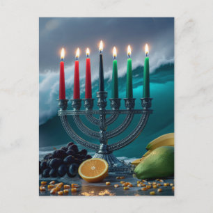 KWANZAA - KINARA and MAZAO -  Postcard