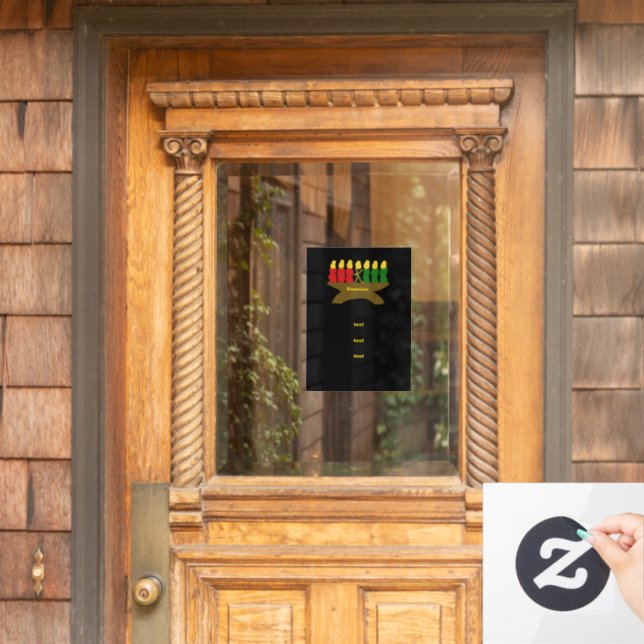 Kwanzaa Kinara Candles  Window Cling (Home Door)