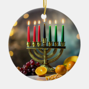KWANZAA - KINARA - CERAMIC TREE DECORATION