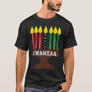 Kwanzaa Kinara Mishumaa With 7 Principles T-Shirt