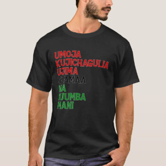 Kwanzaa Kinara Set For Kids Men Women Seven Princi T-Shirt