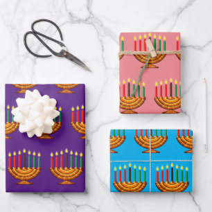 Kwanzaa Kinara Wrapping Paper Sheet