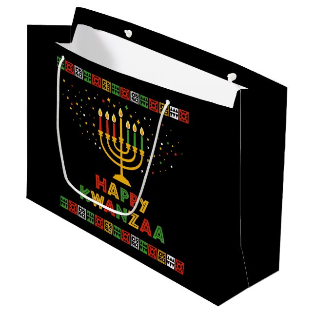 Kwanzaa Large Gift Bag (Front Angled)