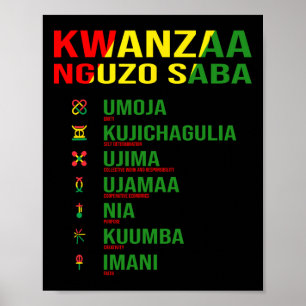 Kwanzaa - Nguzo Saba - The Seven Principles Design Poster