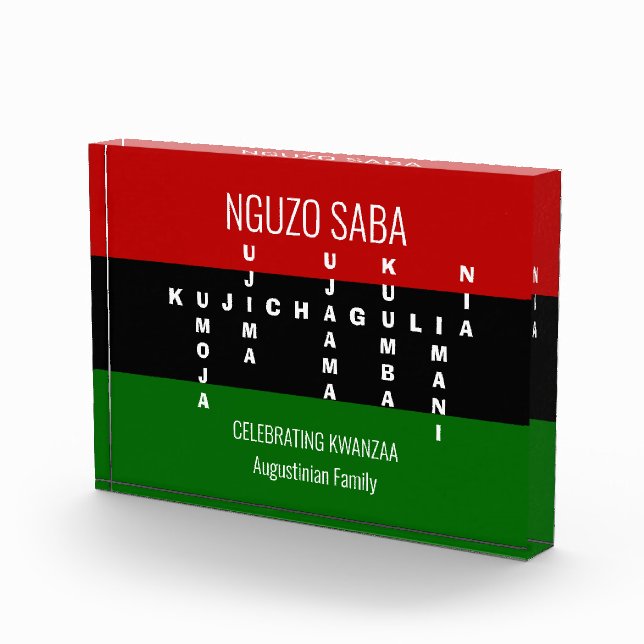  KWANZAA Pan African Family Name Photo Block (Right)