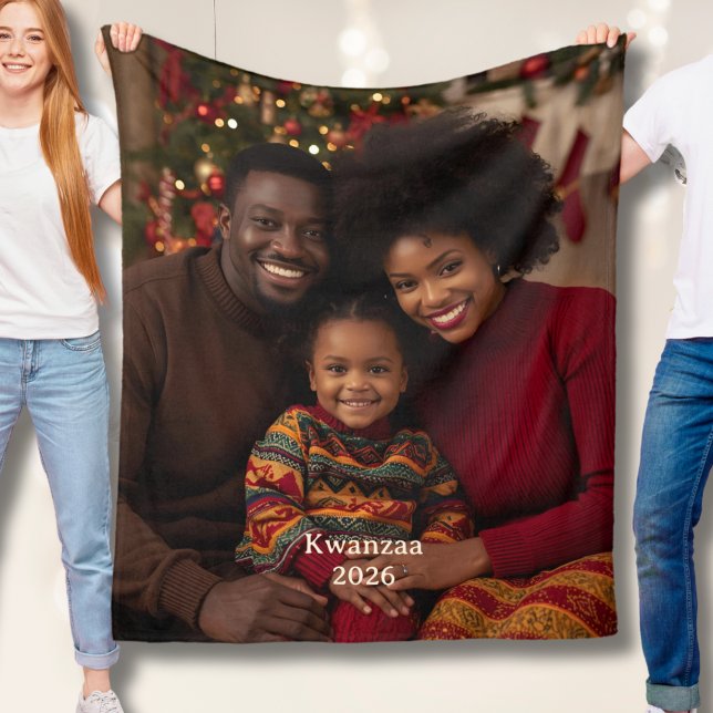 Kwanzaa Photo Fleece Blankets Family Tradition (Creator Uploaded)