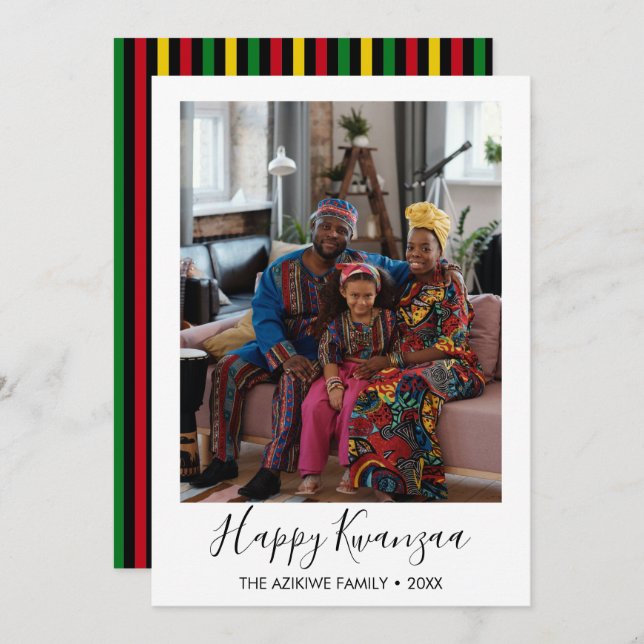 Kwanzaa Photo Holiday Card (Front/Back)