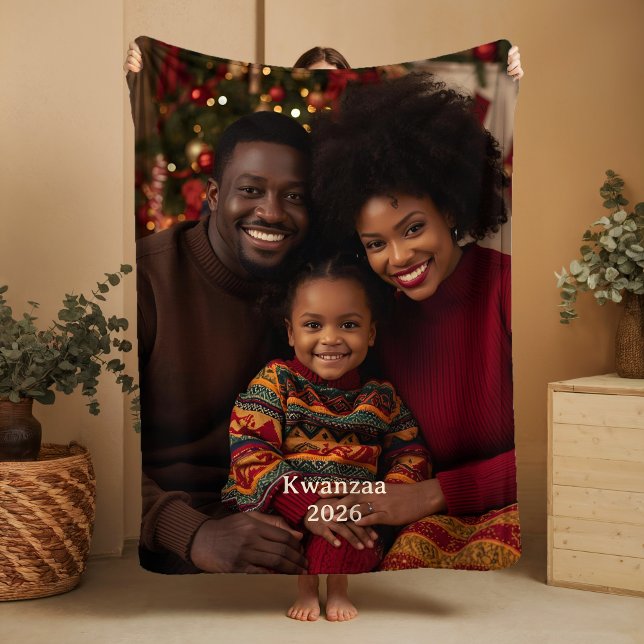 Kwanzaa Photo Sherpa Blankets Family Tradition (Creator Uploaded)