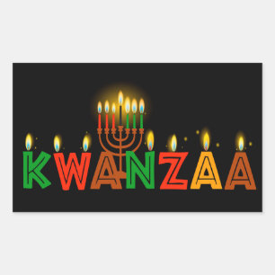 Kwanzaa rectangular sticker