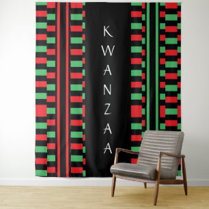 Kwanzaa Red Black Green Celebration Tapestry