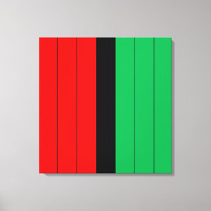 Kwanzaa Red Black Green Kinara Striped Pattern Canvas Print