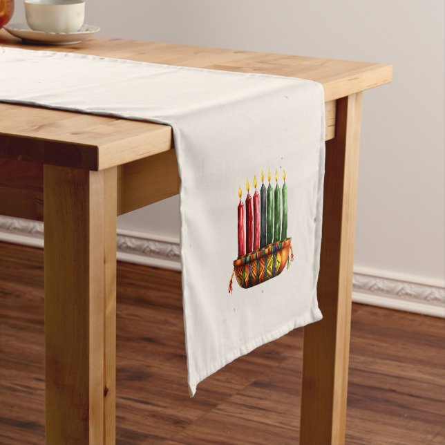 Kwanzaa Seven Candle Table Runner (In Situ)