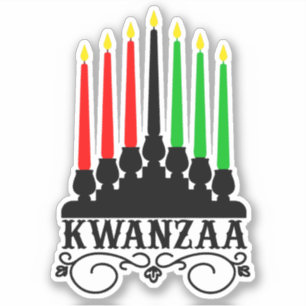 Kwanzaa Seven Candles  Kiss Cut 