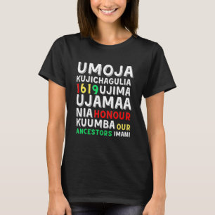 Kwanzaa  Seven Principles Afro American Kwanza Sym T-Shirt
