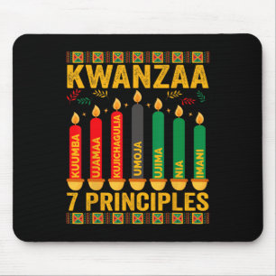 Kwanzaa Seven Principles Candles Men Women Kwanzaa Mouse Mat