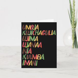 Kwanzaa Seven Principles Card