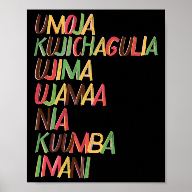 Kwanzaa Seven Principles  Poster (Front)