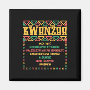 Kwanzaa Seven Principles Umoja Faith Graphic  Magnet