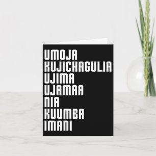 Kwanzaa Seven Principles Umoja Kujichagulia Ujima Card
