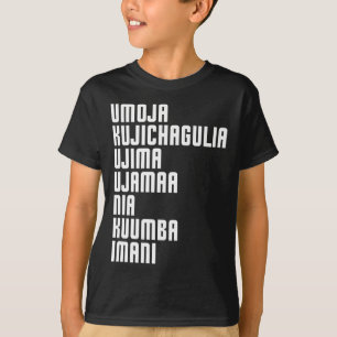Kwanzaa Seven Principles Umoja Kujichagulia Ujima  T-Shirt